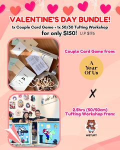 Valentine's Bundle: Card Game + 2.5hrs Tufting Workshop